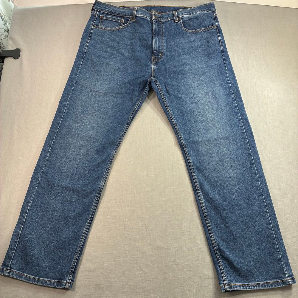 Levi's 506 Straight Fit Jeans Men's 38x29 Medium Wash Stretch Denim Blue